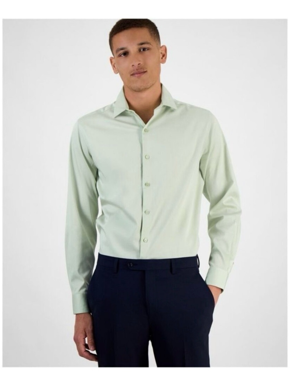 Bar III Men's Pastel Green Dress Shirt
